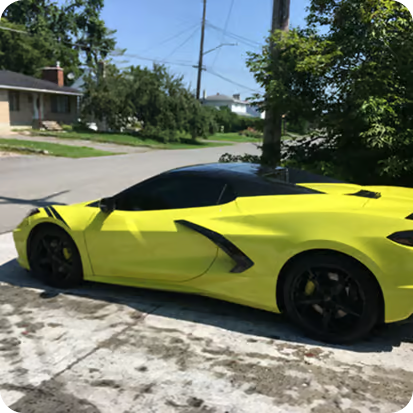 Figure → Corvette car after premium mobile exotic detailing by Panda Hub